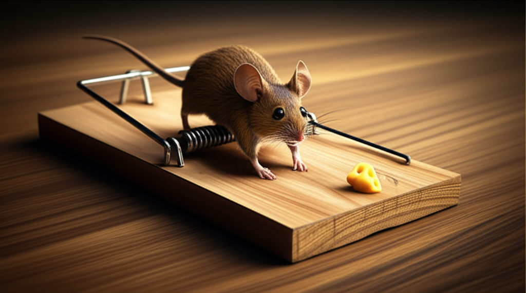 Mice control in Brookfield WI, mouse in a trap